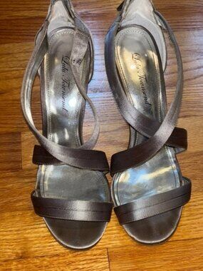 Lulu Townsend silver Strappy Heels